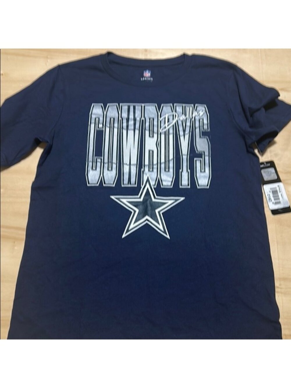 NFL Dallas Cowboys Youth Navy Blue Graphic T-Shirt Kids Size L 14/16 NWT